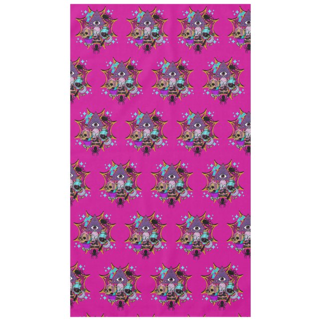 Witchy Vibes and Spiders Tablecloth (Front)