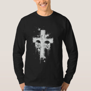 Witchy Vibes Cross Gothic Aesthetic Occult Art T-Shirt
