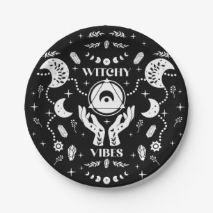 Witchy Vibes Halloween Paper Plates