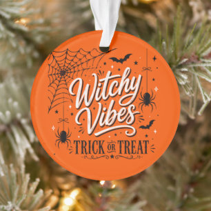 Witchy Vibes Halloween – Spooky Spider Web Trick Ornament