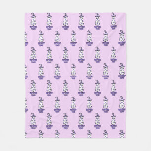 "Witchy Vibes" Halloween Witch Ghost Purple  Fleece Blanket