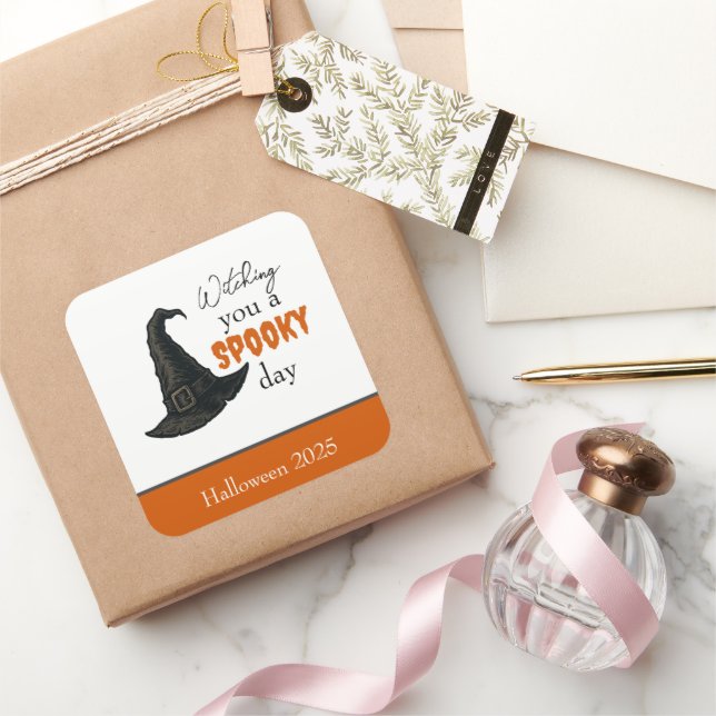 Witchy Vibes - Spooky & Stylish |  Square Sticker (Gifting)