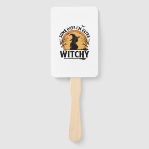 Witchy Vintage Halloween Quote Vector Design_1 Hand Fan