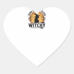 Witchy Vintage Halloween Quote Vector Design_1 Heart Sticker