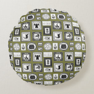 WITCHY WALLS ROUND PILLOW