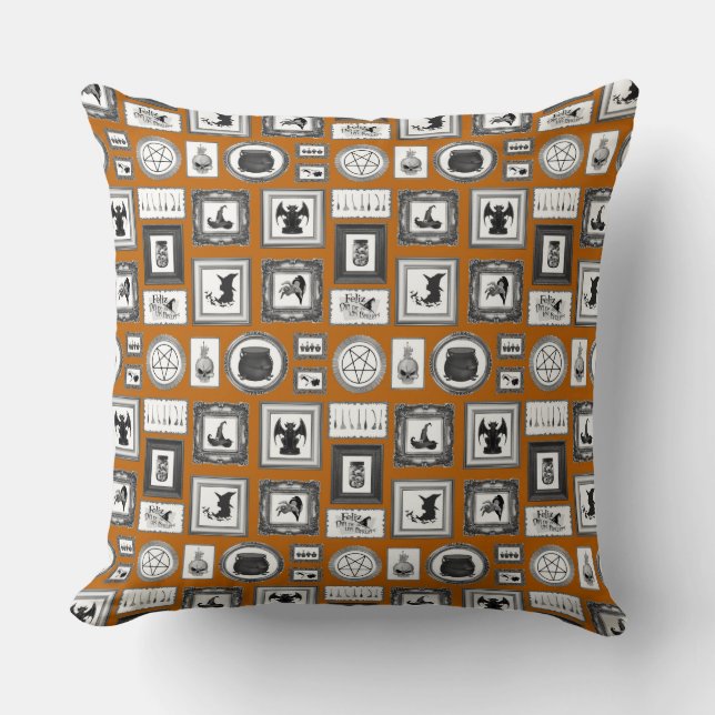 WITCHY WALLS THROW PILLOW (Front)