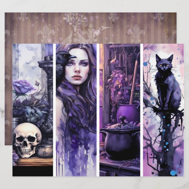 Witchy Whimsy Bookmarks (Front/Back)