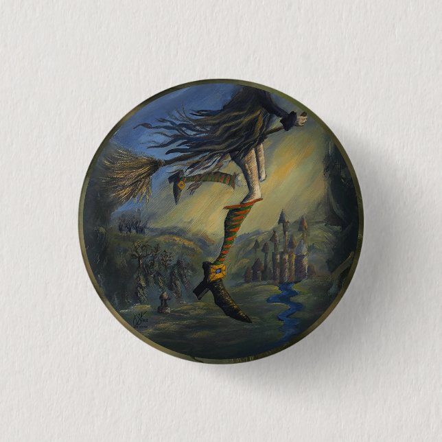 Witchy Woman 1 Inch Round Button (Front)