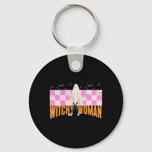 Witchy Woman Funny Halloween Costume Spooky Femini Keychain