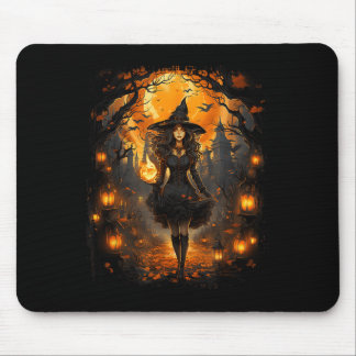 Witchy Woman Girl Halloween Costume Witchcraft Wit Mouse Pad