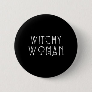 Witchy Woman Halloween Costume  2 Inch Round Button