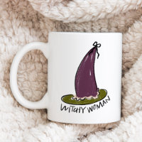 Witchy Woman Illustrated Purple Witch Hat