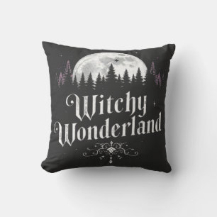 Witchy Wonderland Halloween Throw Pillow
