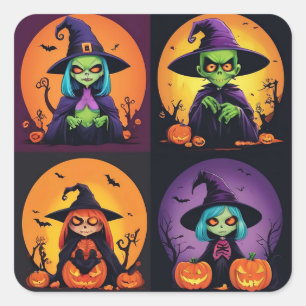 Witchy Wonders Square Sticker