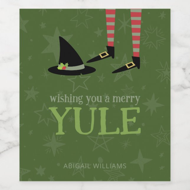 Witchy Yule Food and Beverage Label Set (Single Label)