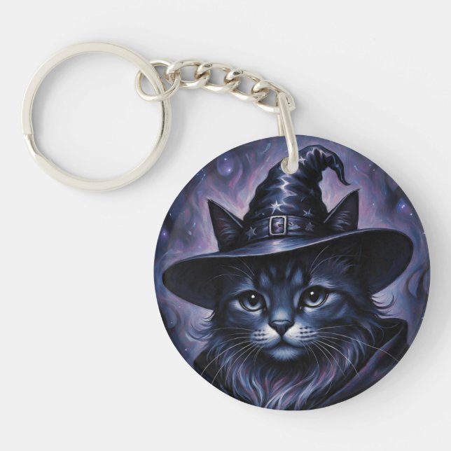 WitchyCat Keychain (Front)