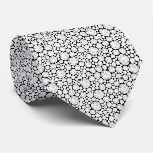 Wite diamonds seamless pattern tie