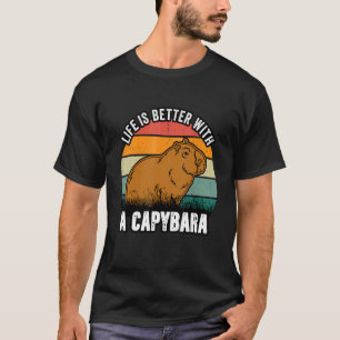 With a Capybara Capybara T-Shirt
