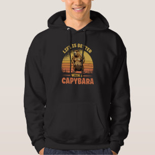 With A Capybara Cute Bodybuilder Rodent Hoodie