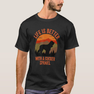 With A Cocker Spaniel Vintage Country Dog T-Shirt