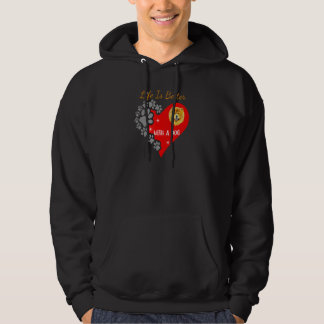 With A Dog Golden Chow Design Hoodie