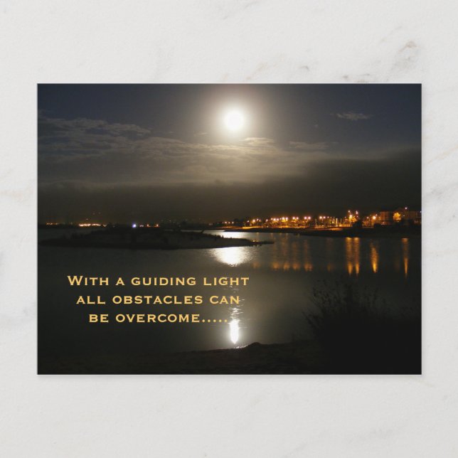 With a guiding lightall obstacles can... postcard (Front)