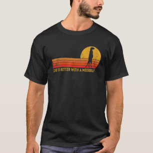 With A Meerkat  Meerkat Retro T-Shirt