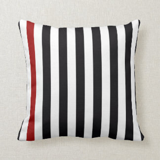 With A Red Stripe Throw Pillow