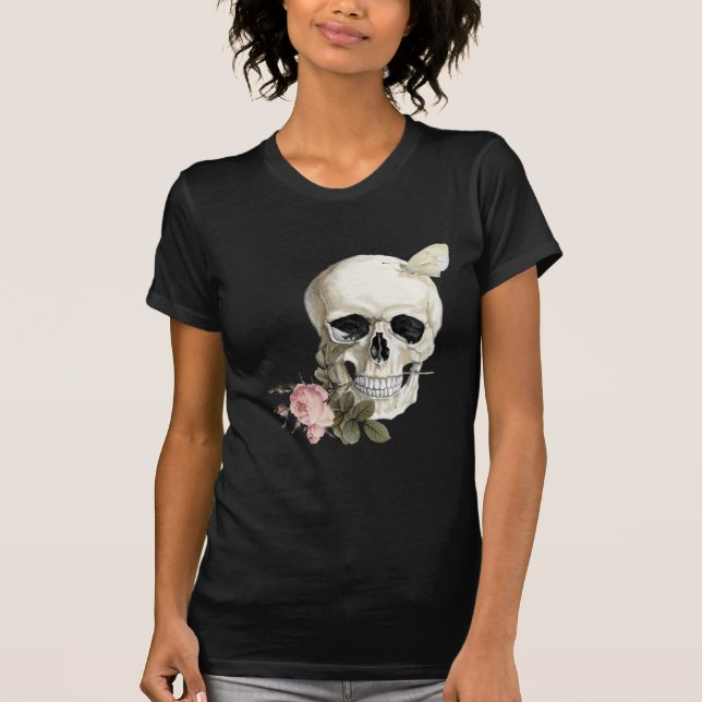 With a rose between my teeth T-Shirt (Front)