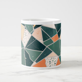 with abstract geometric pattern large coffee mug