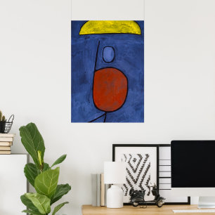 With an Umbrella by Paul Klee Poster