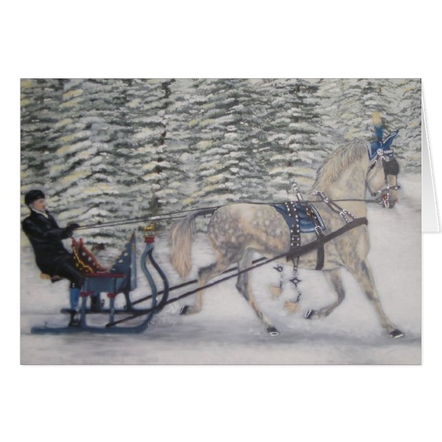 "With Bells On" equine card (Front Horizontal)