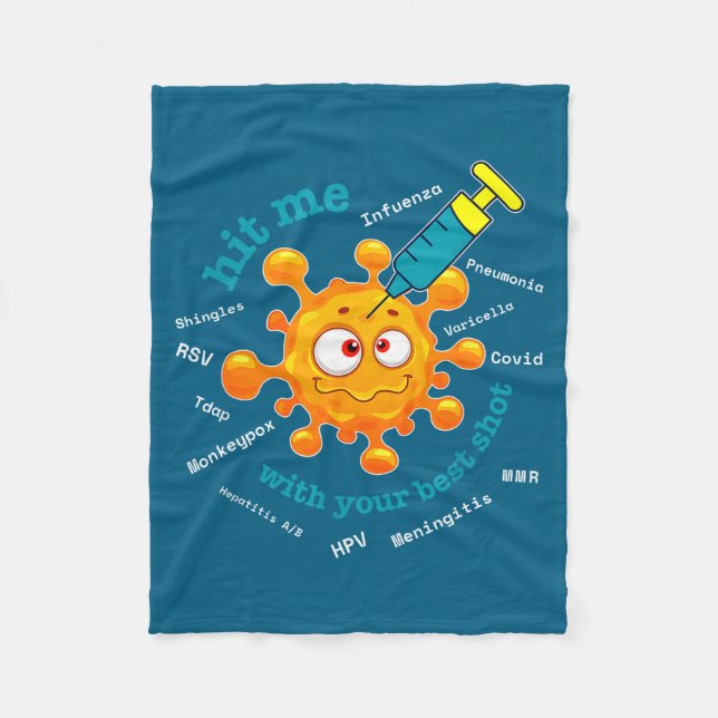 With Best Hit Shot Pharmacist Pharmacy Tech Fleece Blanket (Front)