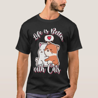 With Cats   Valentine's Day Cute T-Shirt