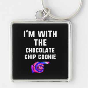 With Chocolate Chip Cookie Tie Dye Halloween Gift Keychain