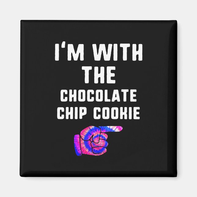 With Chocolate Chip Cookie Tie Dye Halloween Gift Magnet (Front)
