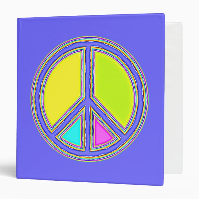 With Colours Filled PEACE Sign 1 Binder (Front/Inside)