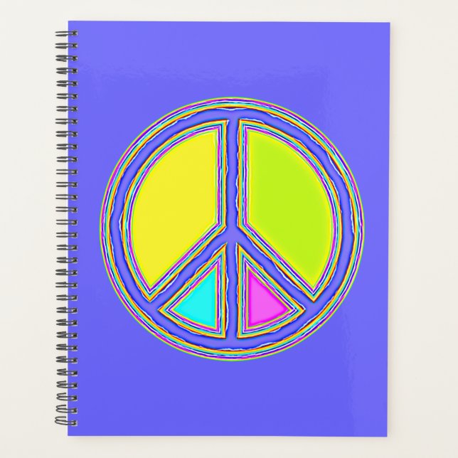 With Colours Filled PEACE Sign 1 Planner (Front)