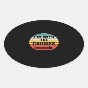 With Cookies Halloween Matching Couple Gift Oval Sticker