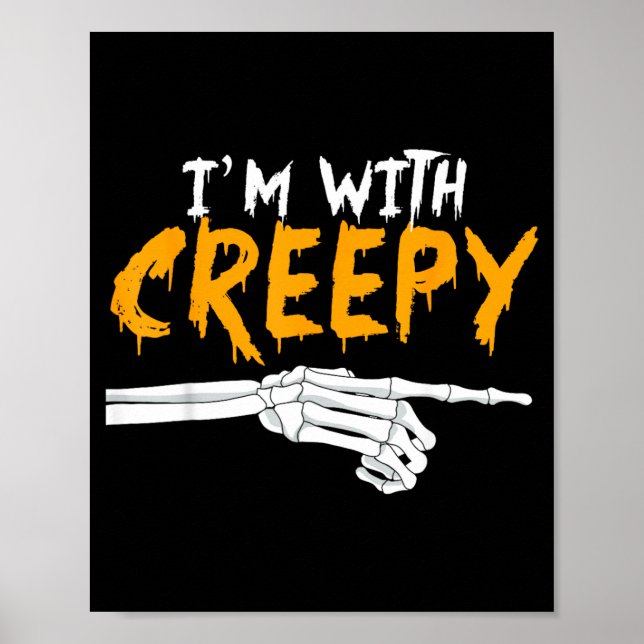 with Creepy funny Matching Halloween Couples Poster (Front)