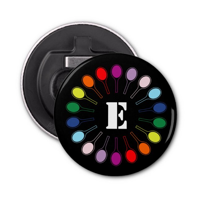 With custom monogram Tennis rackets Bottle Opener (Front)