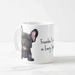 With custom text, 🐶Frenchie puppy Coffee Mug