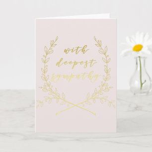 With Deepest Sympathy - Blush Pink Condolence Card
