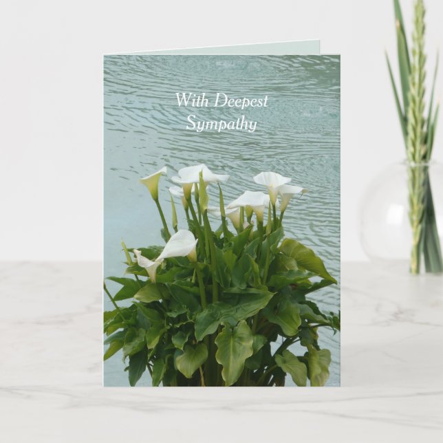With Deepest Sympathy, Calla Lilies Card (Front)