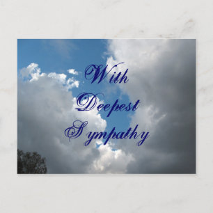 With Deepest Sympathy clouds Postcard