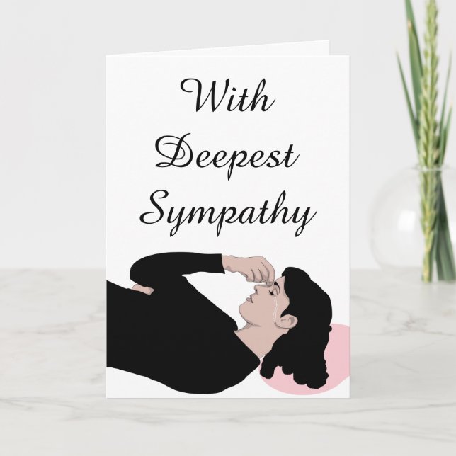 With Deepest Sympathy Custom Greeting Card (Front)