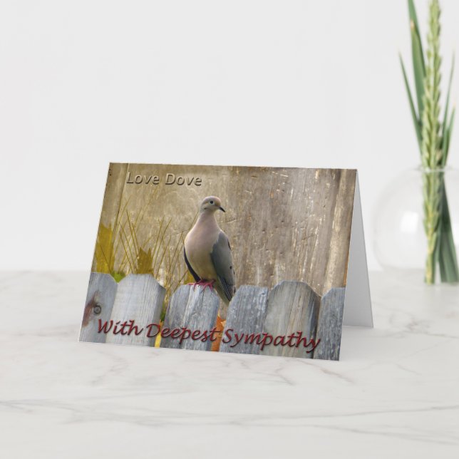 With Deepest Sympathy Dove Card (Front)