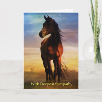 With Deepest Sympathy Horse Card