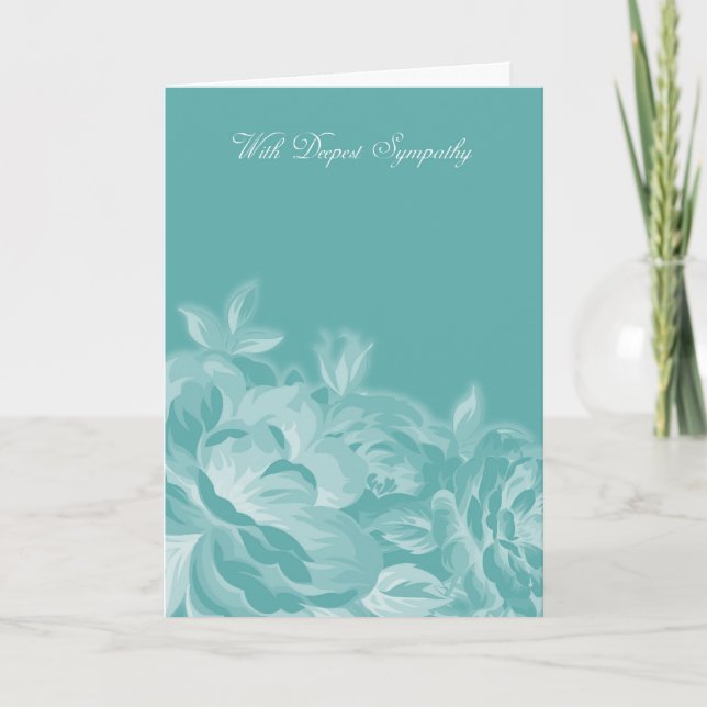 With Deepest Sympathy In Blue And White Floral Card (Front)