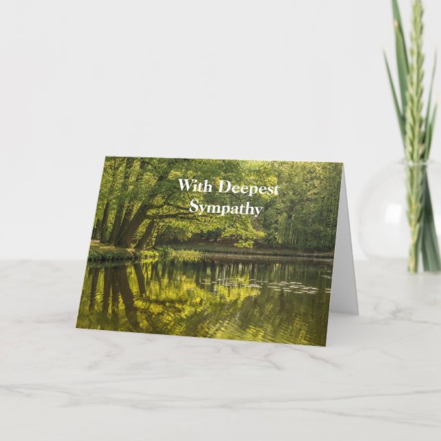 With Deepest Sympathy Lake Reflection  Card (Front)